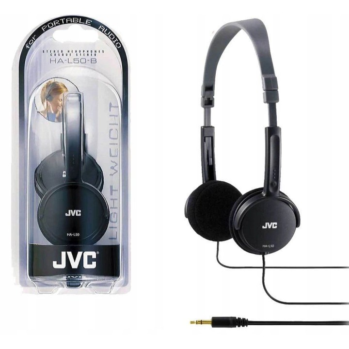 Wired on-ear headphones JVC HAL-50-B black