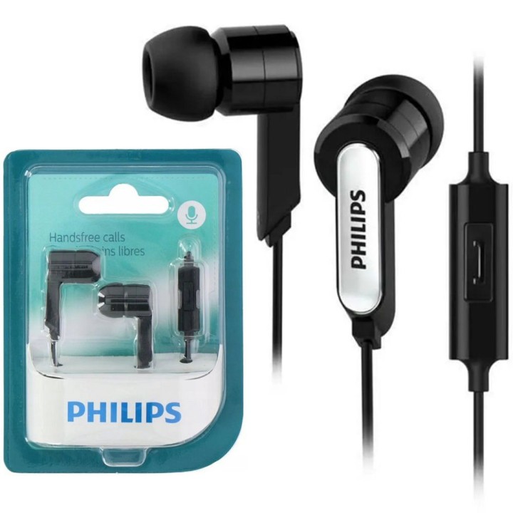 Дротові навушники з пультом і мікрофоном jack 3,5mm PHILIPS SHE1405BK/10 чорні