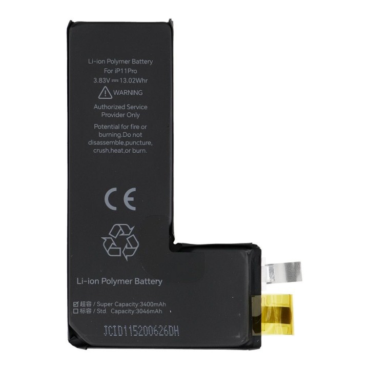 JCID battery without BMS for iPhone 11 Pro (increased capacity)