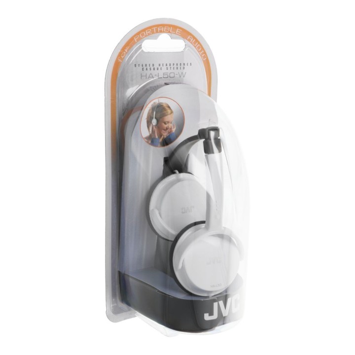 Wired on-ear headphones JVC HAL-50-W white