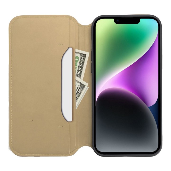 Flip case for Samsung S23 FE Dual Pocket Book gold