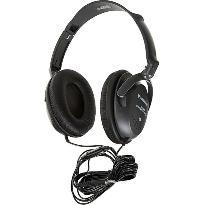 Wired headphones with headband 3,5mm with adapter large Jack PANASONIC RP-HT225 black