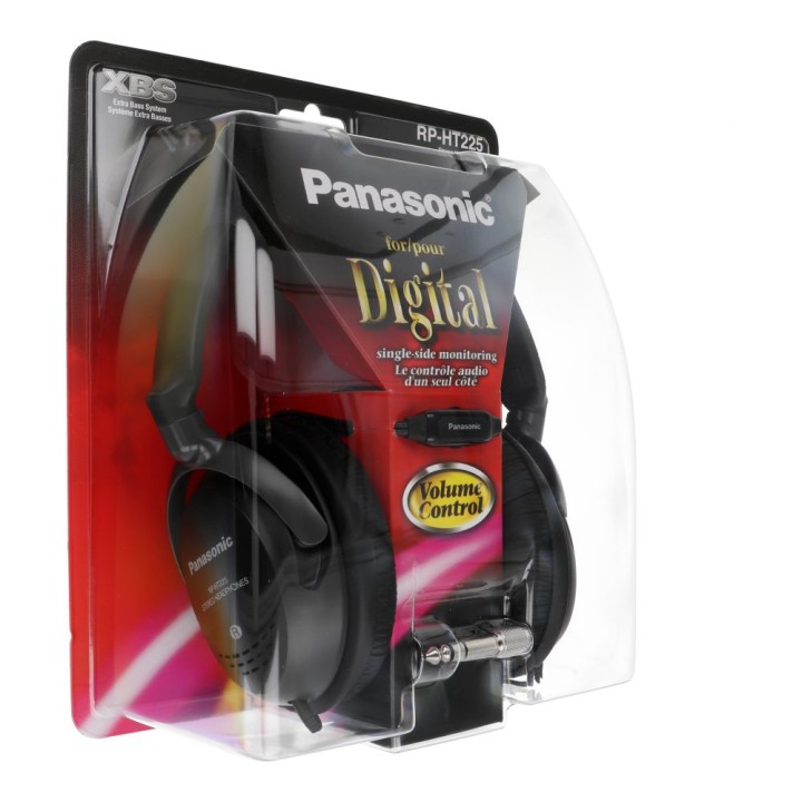 Wired headphones with headband 3,5mm with adapter large Jack PANASONIC RP-HT225 black