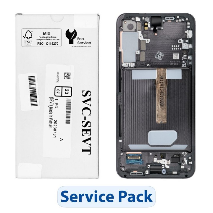 ServicePack LCD display SAMSUNG S22 Plus S906 GH82-27500A black