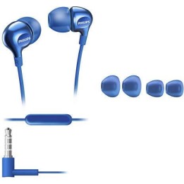 Wired headphones Jack 3,5 with microphone PHILIPS headphones SHE3705BL blue