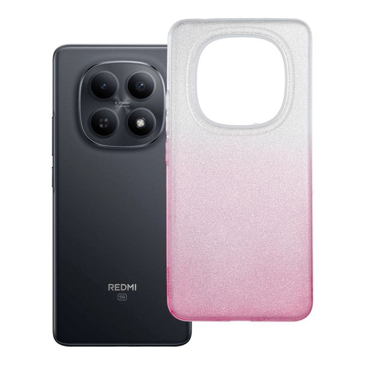 Case for Xiaomi Redmi Note 15 5G Shining transparent pink