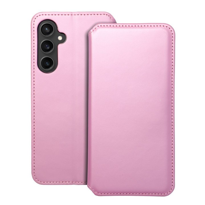 Чохол з клапаном для Samsung S23 FE Dual Pocket Book світло-рожевий