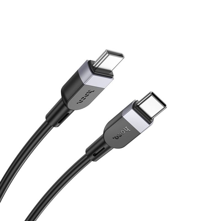 Кабель USB-C – USB-C Hoco 3A 60W силіконовий 1 m X109 чорний