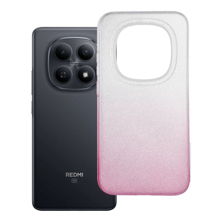 Чехол для Xiaomi Redmi Note 15 PRO 5G Shining прозрачный розовый