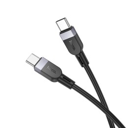 Кабель USB-C – USB-C Hoco 3A 60W силіконовий 3 m X109 чорний