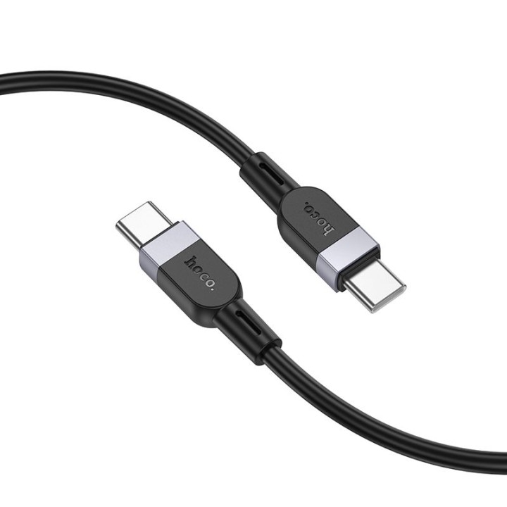 Кабель USB-C – USB-C Hoco 3A 60W силиконовый 3 m X109 черный