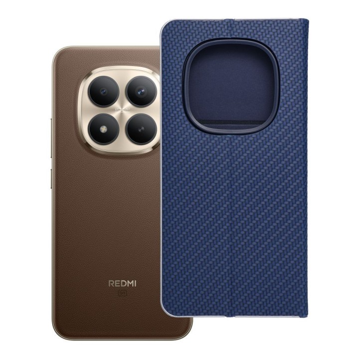 Чохол з клапаном для Xiaomi Redmi NOTE 15 PRO PLUS 5G Luna Book Carbon синій