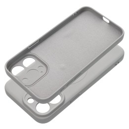 Case for iPhone 15 PRO MAX Silicone Mag Cover MagSafe compatible (camera protection) titanium grey