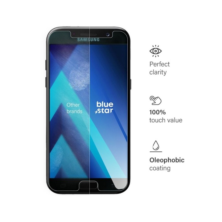 Закаленное стекло для Samsung A5 2017 Blue Star