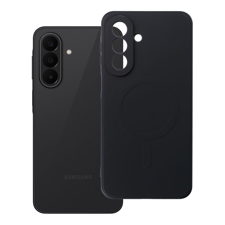Чохол для Samsung A27 Silicone Mag Cover сумісний з MagSafe (camera protection) чорний