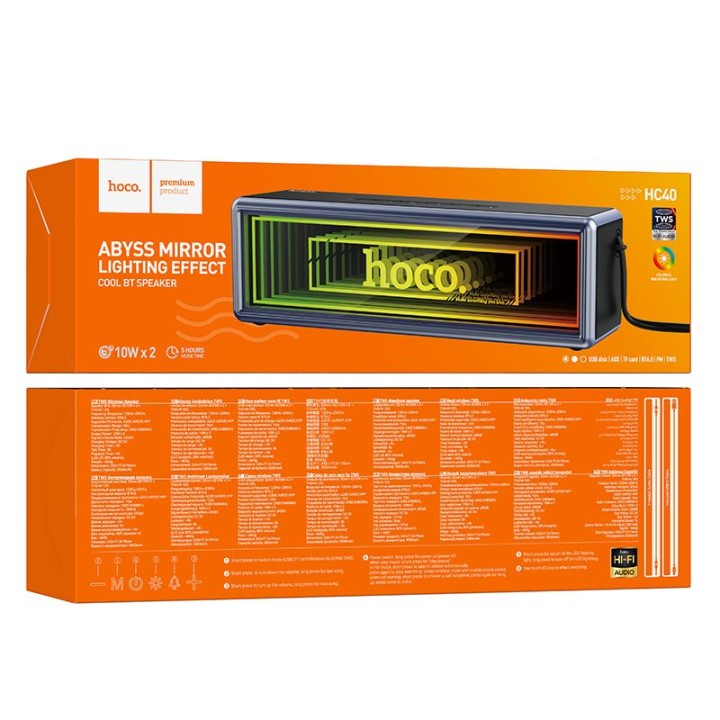 Bluetooth speaker 2 x 10W 5h Hoco HC40 black