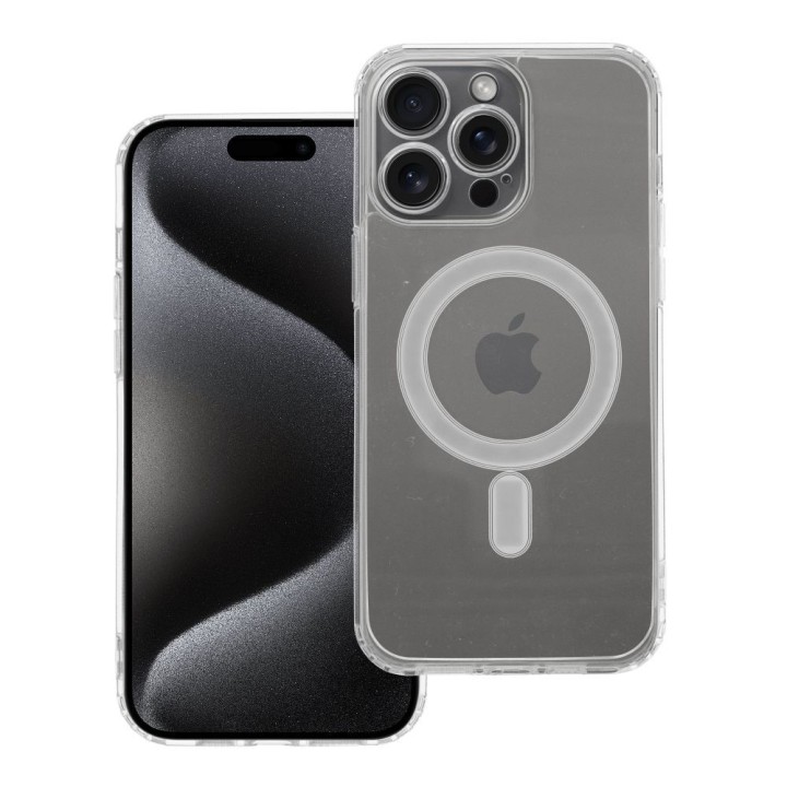 Чохол для iPhone 15 PRO MAX Clear Mag Cover (Str / Camera Protection) сумісний із MagSafe прозорий
