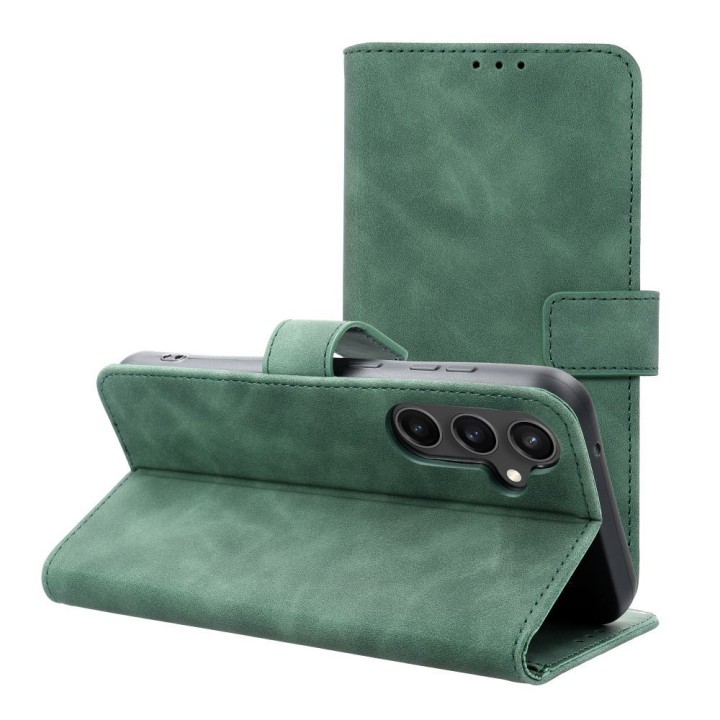 Etui z klapką na Samsung S23 FE Tender Book zielone