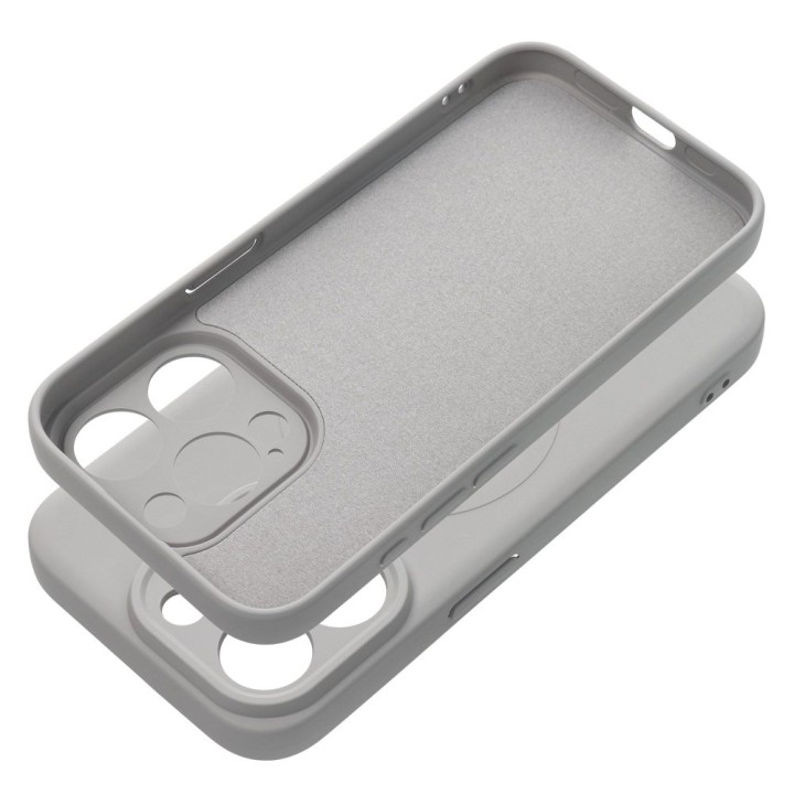 Etui na iPhone 15 PRO Silicone Mag Cover zgodne z MagSafe (camera protection) tytanowo szare