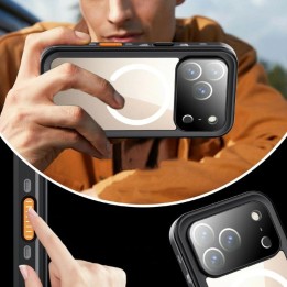 Etui na iPhone 18 Pro / 17 Pro wodoodporne Shellbox Dot zgodne z MagSafe czarne