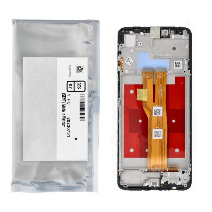 ServicePack LCD display for SAMSUNG A07 4G A075 Gray GH81-28044A
