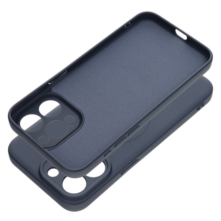 Чохол для iPhone 15 PRO MAX Silicone Mag Cover сумісний із MagSafe (camera protection) титановий синій