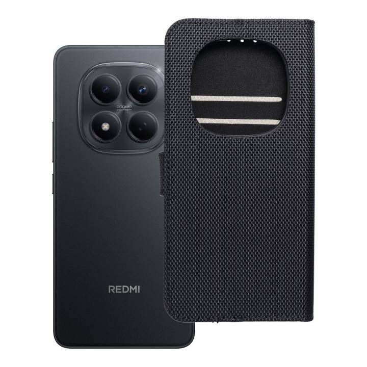 Чехол с клапаном для Xiaomi Redmi NOTE 15 PRO 5G 4Card RFID противокражные tech fabric черный