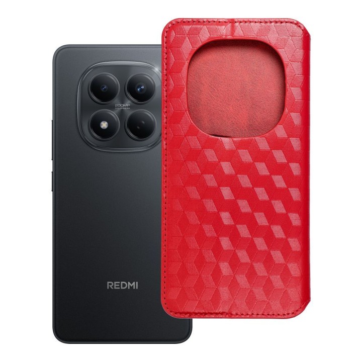 Чохол з клапаном для Xiaomi Redmi NOTE 15 PRO Plus 5G Cubic Book червоний