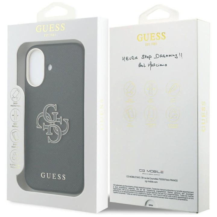GUESS чохол для IPHONE 17 GUHCP17S5PS4RGGK (PU FW Resin Logo) чорний