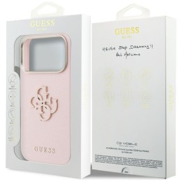 GUESS чохол для IPHONE 17 Pro GUHCP17L5PS4RGGP (PU FW Resin Logo) рожевий