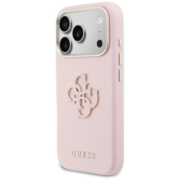 GUESS чохол для IPHONE 17 Pro GUHCP17L5PS4RGGP (PU FW Resin Logo) рожевий
