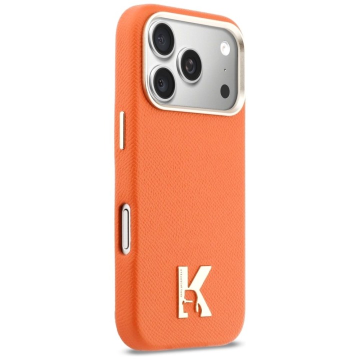 KARL LAGERFELD чохол для IPHONE 17 Pro сумісний з MagSafe KLHMP17L5PGFKHGO (PU FW W/ KHead Logo) помаранчевий