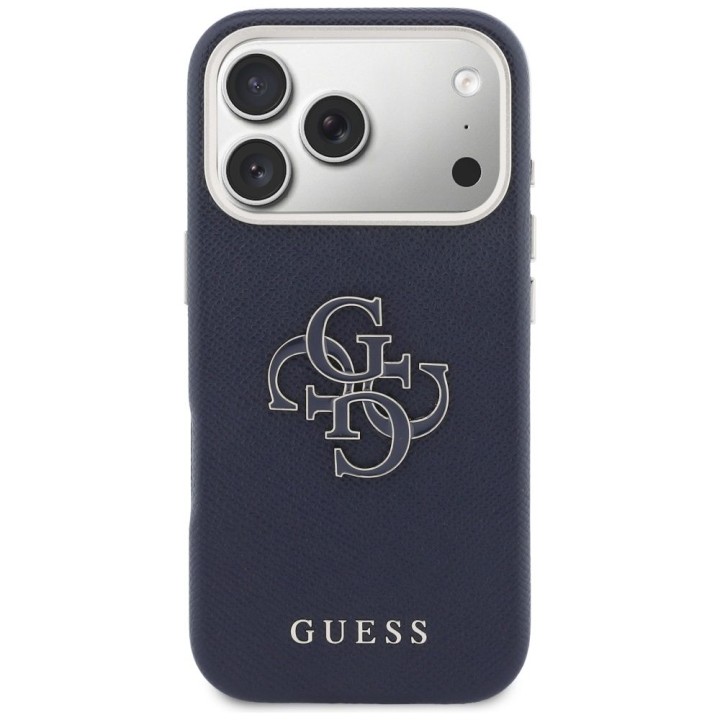 GUESS case for IPHONE 17 Pro GUHCP17L5PS4RGGB (PU FW Resin Logo) blue