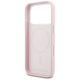 KARL LAGERFELD futerał do IPHONE 17 Pro Max kompatybilny z MagSafe KLHMP17X5PGFKHGP (PU FW W/ KHead Logo) różowy