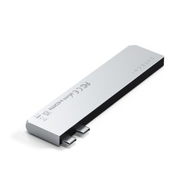 Адаптер HUB 7 в 1 2 x USB C Satechi Pro HUB Slim ST-HUCPHSS для MacBook сріблястий