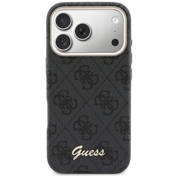 GUESS case for IPHONE 17 Pro compatible with MagSafe GUHMP17L5P4FWMSK (PU FW 4G Script) black