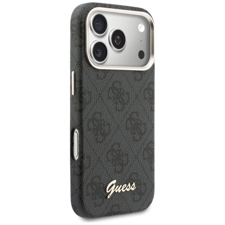 GUESS case for IPHONE 17 Pro compatible with MagSafe GUHMP17L5P4FWMSK (PU FW 4G Script) black