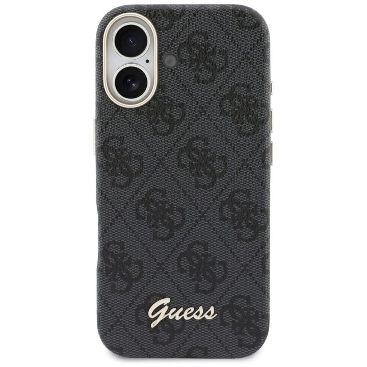GUESS чехол для IPHONE 17 совместимый с MagSafe GUHMP17S5P4FWMSK (PU FW 4G Script) черный