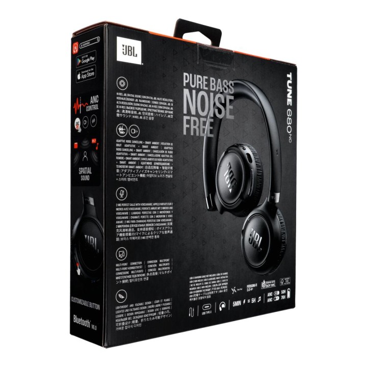 Wireless on-ear headphones JBL Tune 680NC black