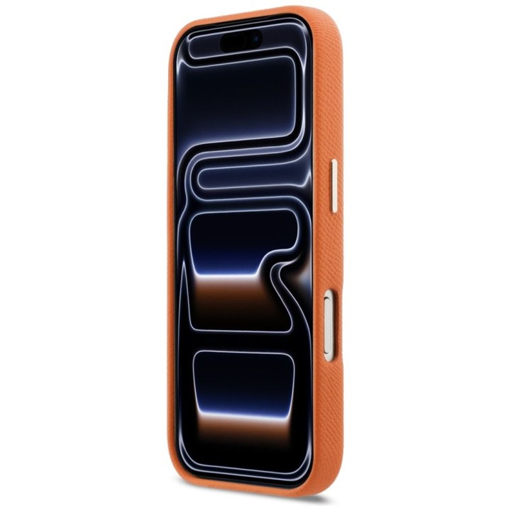 KARL LAGERFELD futerał do IPHONE 17 Pro Max kompatybilny z MagSafe KLHMP17X5PGFKHGO (PU FW W/ KHead Logo) pomarańczowy