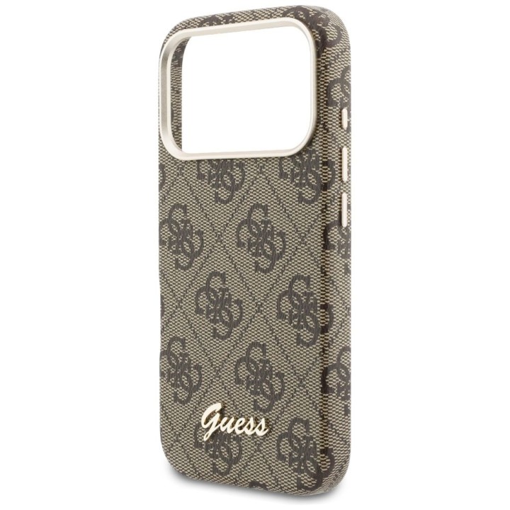 GUESS чехол для IPHONE 17 Pro совместимый с MagSafe GUHMP17L5P4FWMSW (PU FW 4G Script) коричневый