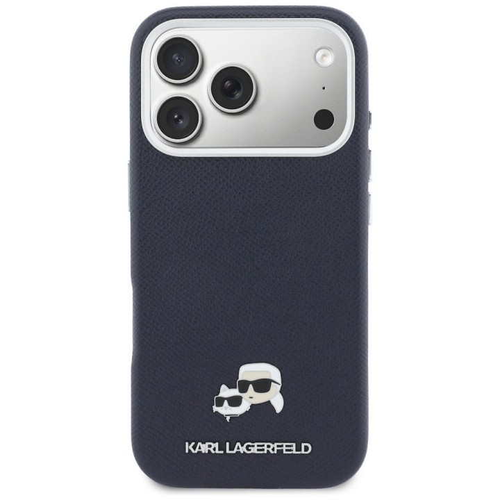 KARL LAGERFELD futerał do IPHONE 17 Pro Max kompatybilny z MagSafe KLHMP17X6PFKCLB (PU FW W/ K&C Head Pin) niebieski
