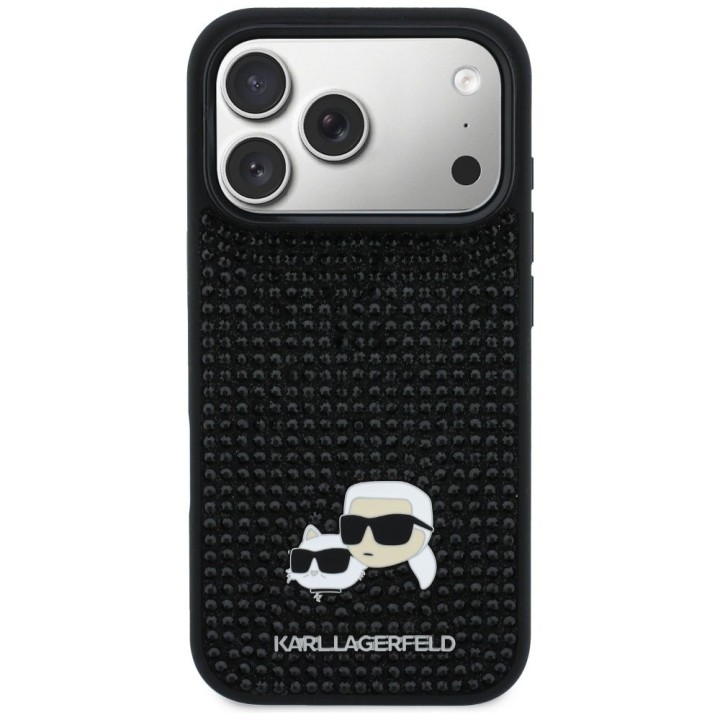 KARL LAGERFELD чехол для IPHONE 17 Pro KLHCP17L6PRKCLK (Rhinestone W/ K&C PIN) черный