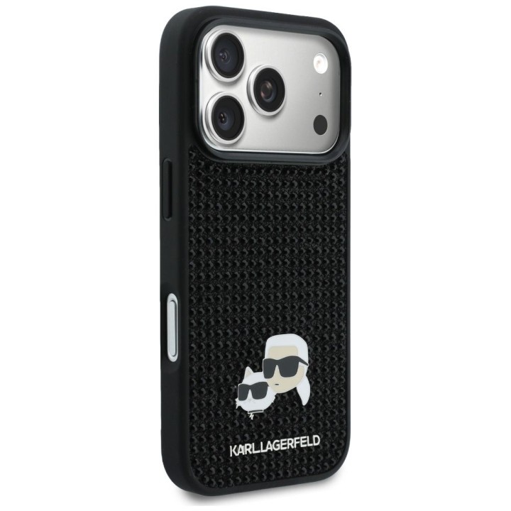 KARL LAGERFELD чехол для IPHONE 17 Pro KLHCP17L6PRKCLK (Rhinestone W/ K&C PIN) черный