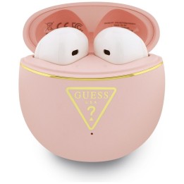 Wireless in-ear headphones Guess TWS GUTWSA15HETP (Small Round Script Print) pink