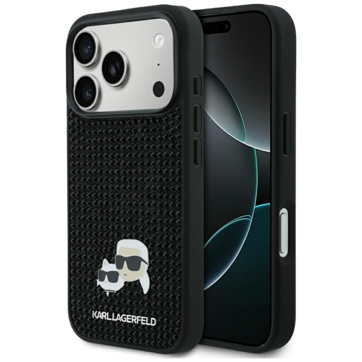 KARL LAGERFELD futerał do IPHONE 17 Pro KLHCP17L6PRKCLK (Rhinestone W/ K&C PIN) czarny