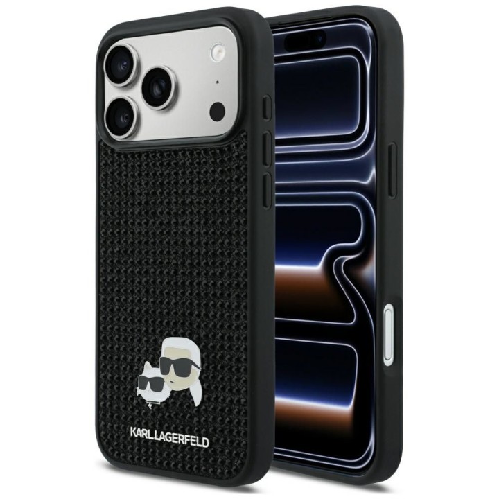 KARL LAGERFELD чехол для IPHONE 17 Pro Max KLHCP17X6PRKCLK (Rhinestone W/ K&C PIN) черный