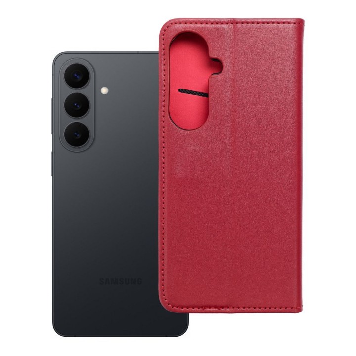 Flip case for Samsung S26 PLUS Smart Pro Book leather maroon
