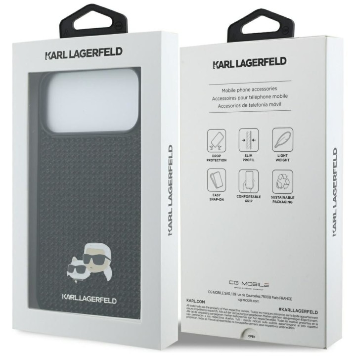 KARL LAGERFELD чохол для IPHONE 17 Pro Max KLHCP17X6PRKCLK (Rhinestone W/ K&C PIN) чорний