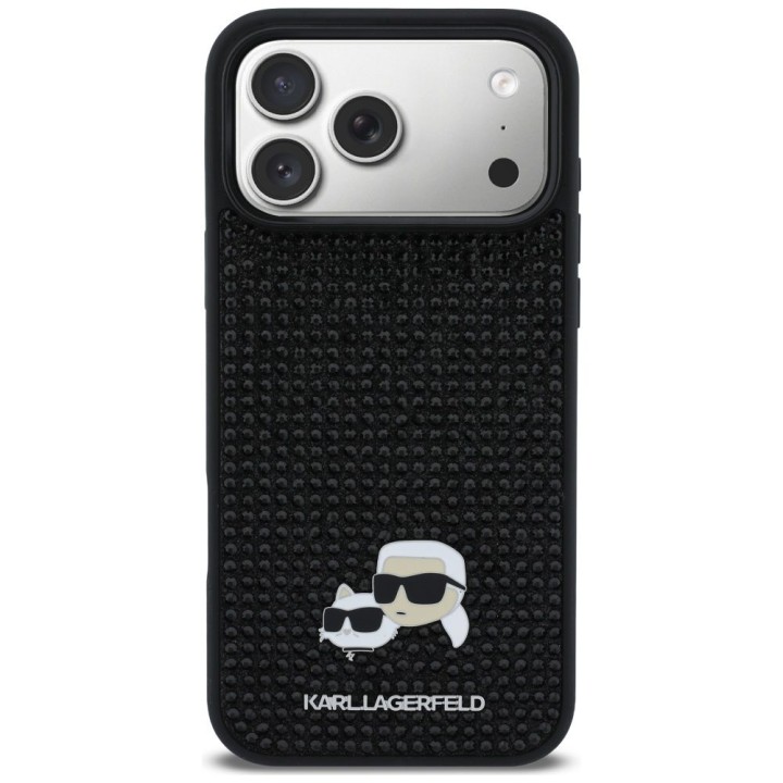 KARL LAGERFELD чехол для IPHONE 17 Pro Max KLHCP17X6PRKCLK (Rhinestone W/ K&C PIN) черный